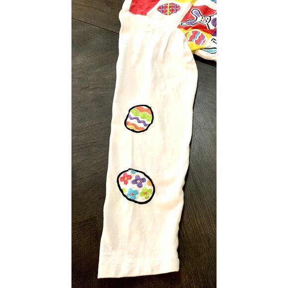 Vintage Michael Simon Easter Bunny Eggs Thin Cardigan White Sweater Large L - Picture 5 of 13